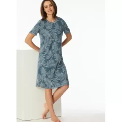 Natkjole Kort Ærme, Atlantic Blue