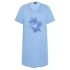 Natkjole Kort Ærme, Cornflower Blue