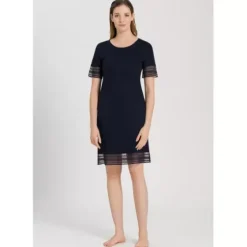 Natkjole Kort Ærme, Deep Navy