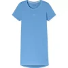 Natkjole Kort Ærme, Light Blue