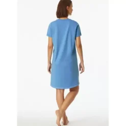 Natkjole Kort Ærme, Light Blue