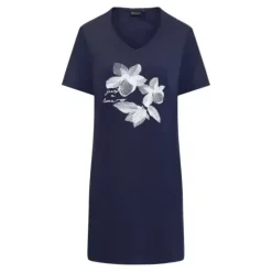 Natkjole Kort Ærme. Navy Blue