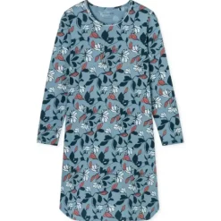 Natkjole Lang Ærme, Blå Multicolor