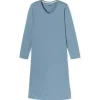 Natkjole Lang Ærme, Blue Grey
