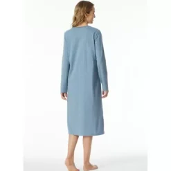 Natkjole Lang Ærme, Blue Grey