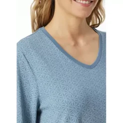 Natkjole Lang Ærme, Blue Grey