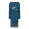 Nightdress Lang Ærme, Blue Dark