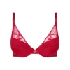 Orchids Push-Up Bra, Passion Red