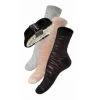 3 Pack Ankel Bomuld, Black/Grey/Beige