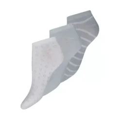 3-Pack Sneaker Bambusstrømper, Blå/Hvid