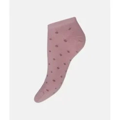 3-Pack Sneaker Bomuldsstrømpe, Grå/Pink/Hvid