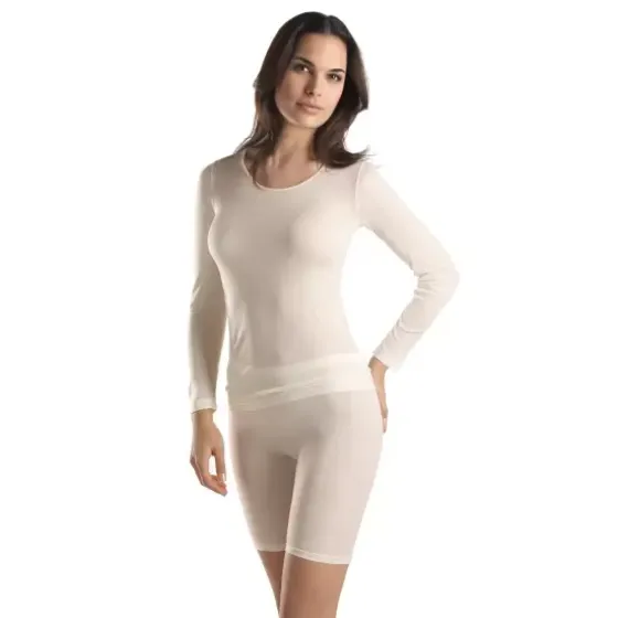 Pure Silk Bluse, Pale Cream