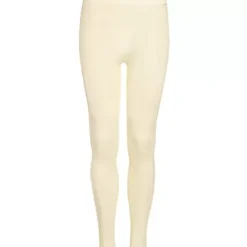 Pure Silk Leggings, Pale Cream