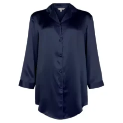 Pure Silk Natskjorte, Indigo