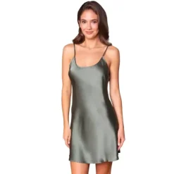 Pure Silk Round Neck, Spring Green
