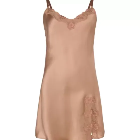 Pure Silk Slip, Caramel