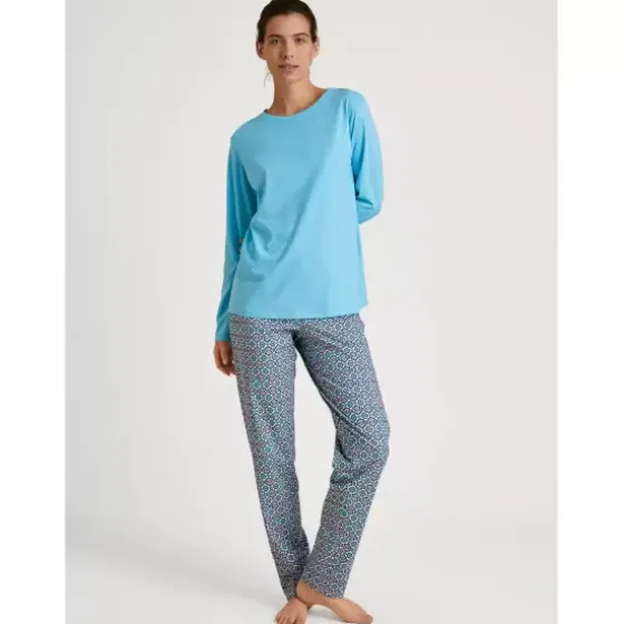 Pyjamas Lang Ærme, Blue Topaz