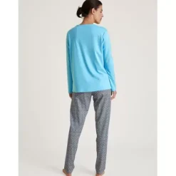 Pyjamas Lang Ærme, Blue Topaz
