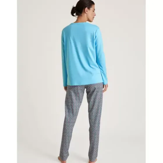 Pyjamas Lang Ærme, Blue Topaz