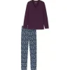 Pyjamas Lang Ærme, Plum