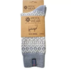 Ragsock 65% Uld, Isblå