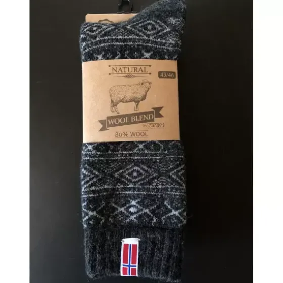 Ragsock Norsk Flag, Koksgrå