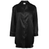 Satin Nightshirt, Black