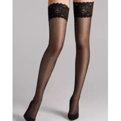 Satin Touch 20 Stay-Up, Black