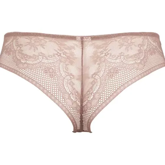 Seamless Lace String 3-pak, Dusty Rose