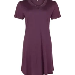 Silk Jersey Natkjole, Italian Plum