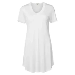 Silk Jersey Natkjole, Off-White