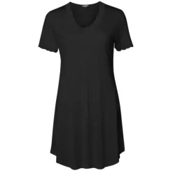 Silke Natkjole Kort Ærme, Black