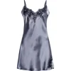 Silke Natkjole Slip De Luxe, Pigeon Blue