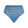 Soft Stretch String Stribet, Jeans Blue