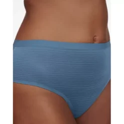 Soft Stretch String Stribet, Jeans Blue