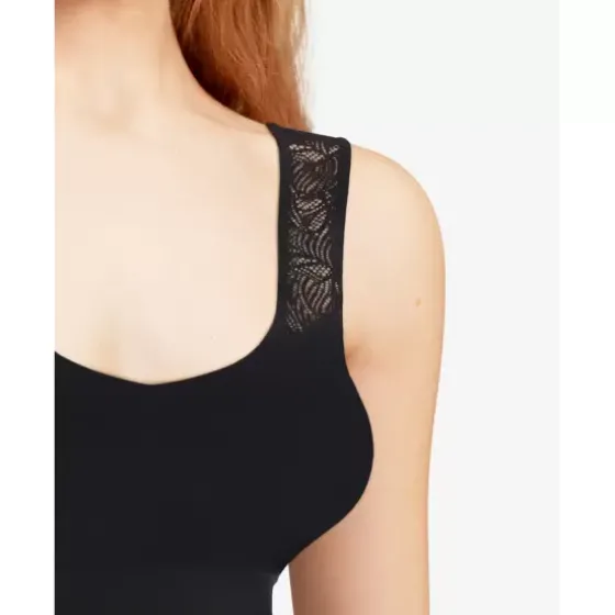 Soft Stretch Top Med Blonde, Sort