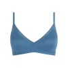 Soft Stretch Top Stribet, Jeans Blue