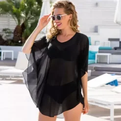 Strand Poncho, Black