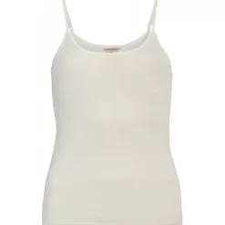 Strikket Silke, Smal Strop, Off White