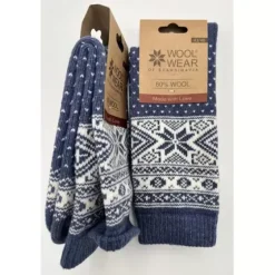 Uldstrømpe 60% Snefnug, Jeans