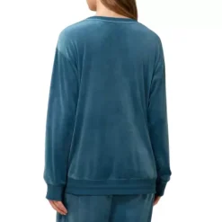 Velour Sweater, Smoky Blue