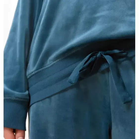 Velour Sweater, Smoky Blue