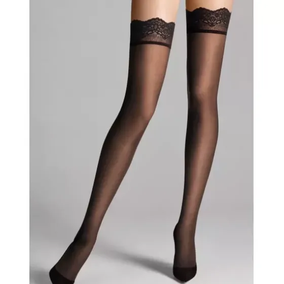 Velvet Light 40 Stay-Up, Black
