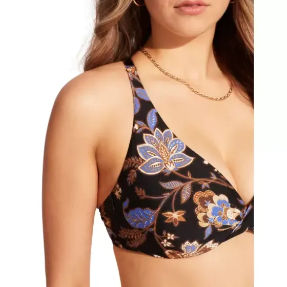 Wrap Front Bikini, Sort